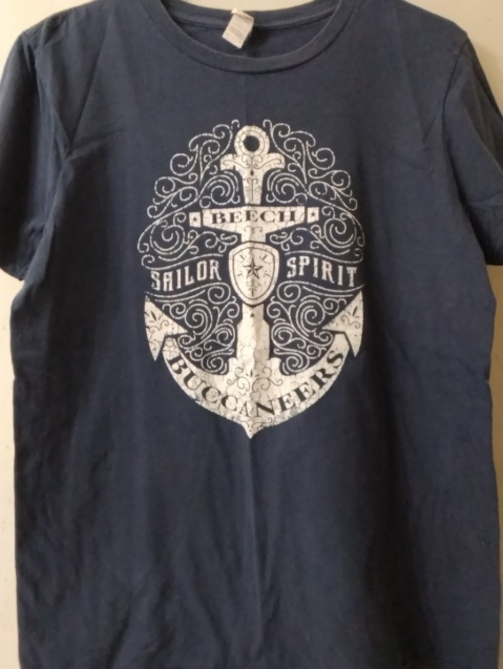Sailor Spirit Anchor Graphic Tee - Navy Blue "Beech Buccaneers"